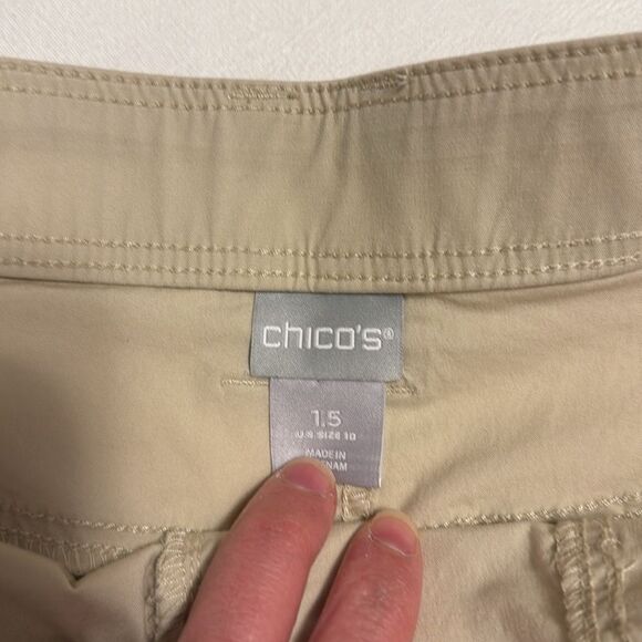 Chico's Beige Cargo Shorts - Picture 3 of 5